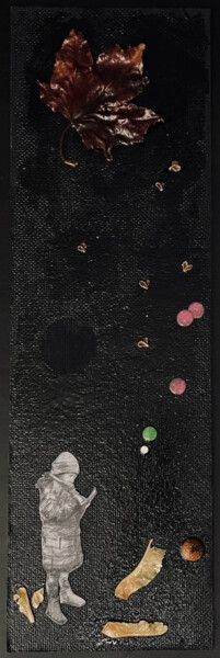拼贴 标题为“One day in autumn” 由Kirk Yastreb, 原创艺术品, Silverpoint