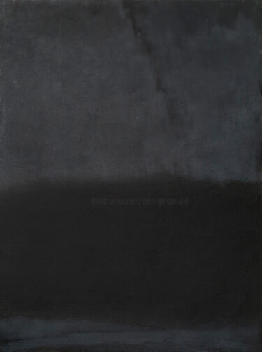 Malerei mit dem Titel "Black Grey Abstract…" von Leon Grossmann, Original-Kunstwerk, Acryl Auf Keilrahmen aus Holz montiert
