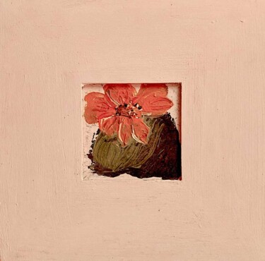 Pittura intitolato "Orange Cosmos" da Jori Aguilar, Opera d'arte originale, Acrilico Montato su Metallo