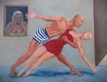 Peinture intitulée "Island Lovers" par Cyril Harris, Œuvre d'art originale, Acrylique