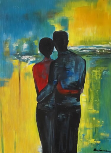 “Silence for Two” "“Silence for Two”" başlıklı Tablo Yulia Radunskaia tarafından, Orijinal sanat, Akrilik