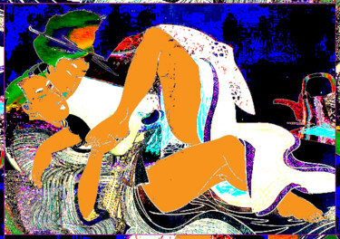 Gravures & estampes intitulée "Japan II" par Natalia E. Woytasik, Œuvre d'art originale, Peinture numérique