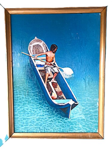 Pintura titulada "Caiçara" por Galvão, Obra de arte original, Acrílico Montado en Panel de madera
