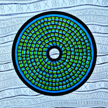 Aesthetics’ A1 绘画 标题为“Aesthetics’ A1” 由Артем Смирнов, 原创艺术品, 孔戴 安装在木板上