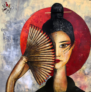 Sleight of Face Peinture intitulée "Sleight of Face" par Mikhail Baranovskiy, Œuvre d'art originale, Acrylique Monté sur Châssis en bois