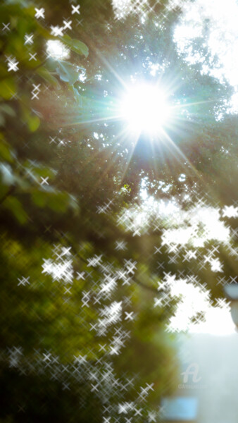 One sunbeam and his morning atmosphere in a bokek blurred ve Fotografia intitolato "One sunbeam and his…" da Cédric Hajiji, Opera d'arte originale, Fotografia manipolata