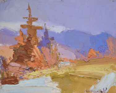 Ζωγραφική με τίτλο "Old Spruce" από Alexander Shandor, Αυθεντικά έργα τέχνης, Λάδι