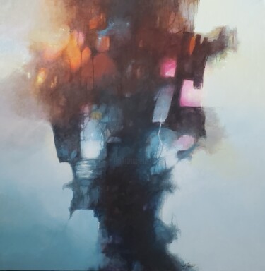 Peinture intitulée "Rêverie marine" par Mariame Larour, Œuvre d'art originale, Acrylique Monté sur Châssis en bois