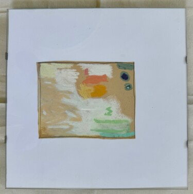 Painting titled "Kreide 36" by Birgit Karg, Original Artwork, Chalk Mounted on Glass