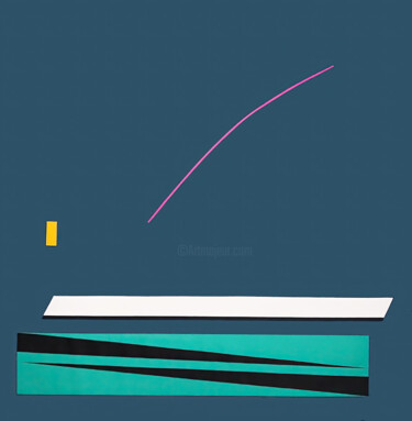 Schilderij getiteld "Beats 1 geometric m…" door Veronika Obushikhina, Origineel Kunstwerk, Acryl