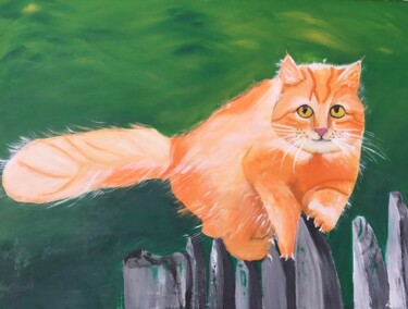 绘画 标题为“"Garfield" auf dem…” 由Doris Meissner, 原创艺术品, 丙烯