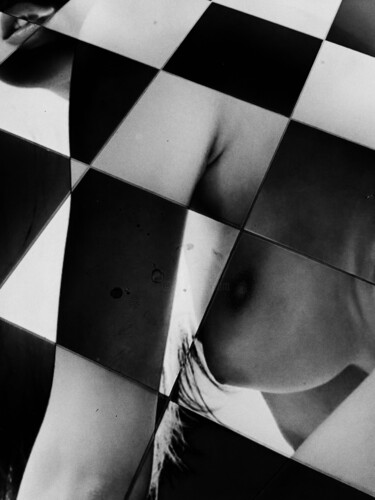 Photography titled "Echoes on the floor…" by John Stan, Original Artwork, Manipulated Photography Mounted on Wood Stretcher…