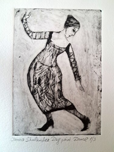 Printmaking titled "Dance" by Janna Shulrufer, Original Artwork, Etching