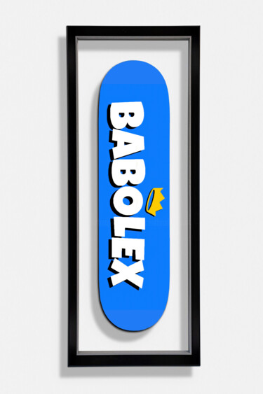 Sculpture intitulée "skate Babolex logo…" par Vincent Faudemer, Œuvre d'art originale, Bois Monté sur Châssis en bois