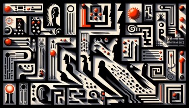 "ABSTRA-EX-LAN 030" başlıklı Dijital Sanat Karavix tarafından, Orijinal sanat, AI tarafından oluşturulan görüntü