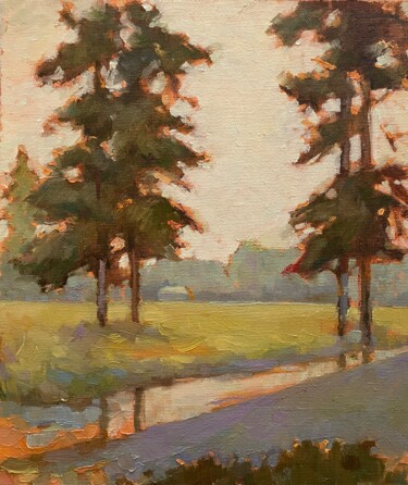 Evening Reflection 绘画 标题为“Evening Reflection” 由Elena Bulatova, 原创艺术品, 油