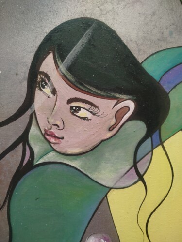 Schilderij getiteld "Созерцание" door Maria Tovbina, Origineel Kunstwerk, Acryl