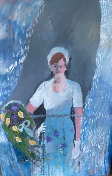 "Son bouquet de viol…" başlıklı Tablo Myriam Van Calster tarafından, Orijinal sanat, Akrilik Ahşap Sedye çerçevesi üzerine m…