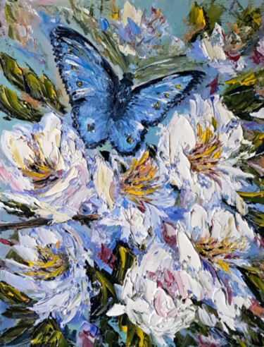 Pittura intitolato "Spring arrangement" da Maria Galan, Opera d'arte originale, Olio Montato su Telaio per barella in legno