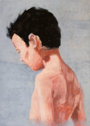 Pintura intitulada "The painter" por Wilfrid Moizan, Obras de arte originais, Óleo
