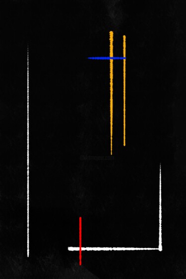 Arts numériques intitulée "Syntaxe Primaire N°2" par Franck Gérard, Œuvre d'art originale, Peinture numérique Monté sur Châs…