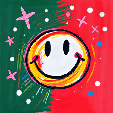 Printmaking titled "Ho Ho Happy" by Ivy Blue, Original Artwork, Digital Print