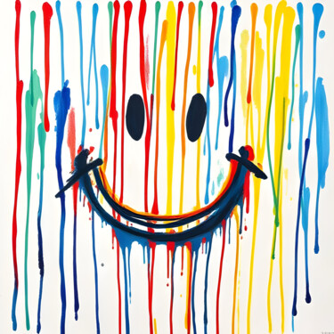 Happy When It Rains Printmaking titled "Happy When It Rains" by Ivy Blue, Original Artwork, Digital Print