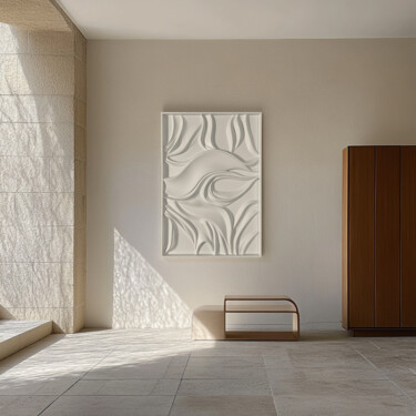 "Ethereal Waves" başlıklı Heykel Fangwei Xu tarafından, Orijinal sanat, Gravür Diğer sert panel üzerine monte edilmiş