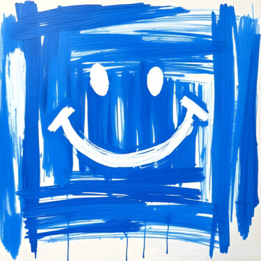 Azure You Happy Printmaking titled "Azure You Happy" by Ivy Blue, Original Artwork, Digital Print