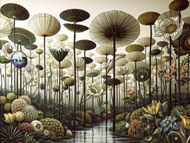数字艺术 标题为“La Forêt des Mânes” 由Valérie C, 原创艺术品, 数字油画