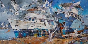 Schilderij getiteld "DELIGHT" door Volodymyr Glukhomanyuk, Origineel Kunstwerk, Olie