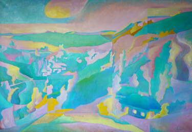 绘画 标题为“Landscape” 由Anatoly Varvarov, 原创艺术品, 油 安装在木质担架架上
