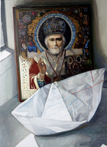 Картина под названием "Amen" - Anatoly Varvarov, Подлинное произведение искусства, Масло Установлен на Деревянная рама для н…