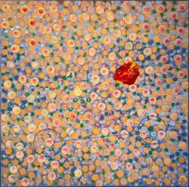 Peinture intitulée "Orange" par Ayuna Kanatkalieva, Œuvre d'art originale, Acrylique