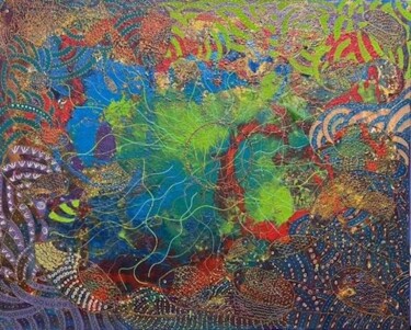 Painting titled "Under water" by Ayuna Kanatkalieva, Original Artwork, Acrylic