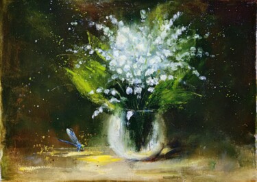 Painting titled "Silence of May" by Galina Kolomenskaya, Original Artwork, Oil