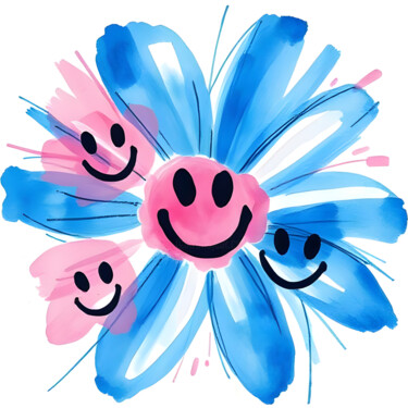 The Bloomiverse Printmaking titled "The Bloomiverse" by Ivy Blue, Original Artwork, Digital Print