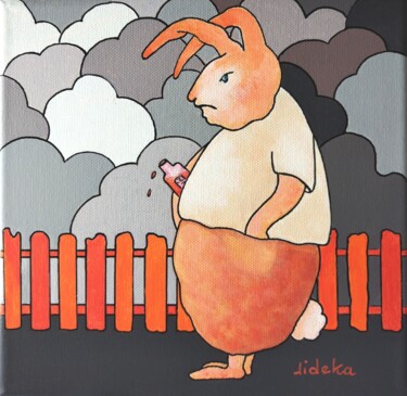 Peinture intitulée "Encore quelques gou…" par Jocelyne Deschamps-Kus, Œuvre d'art originale, Acrylique Monté sur Châssis en…