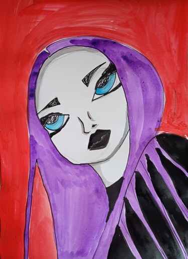 Dessin intitulée "Im watching you" par Ashton Knighting, Œuvre d'art originale, Encre