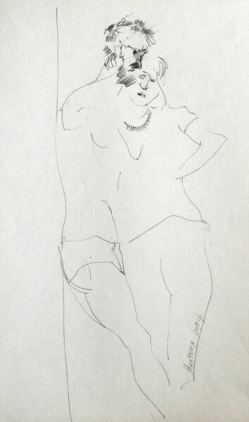 Drawing titled "outline" by Pavel Minchenia, Original Artwork, Pencil