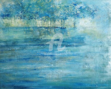 Paysage bleu vert