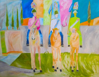 제목이 "Horses"인 미술작품 Shmuel Slama로, 원작, 기름