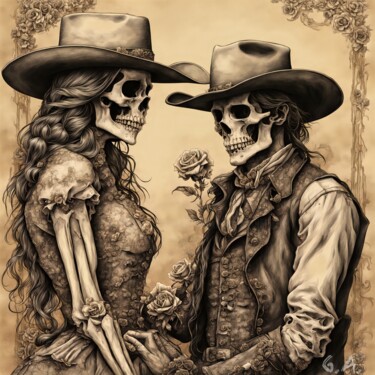 Do you love me ? – Art surréaliste digital Western Gothic 数字艺术 标题为“Do you love me ? –…” 由Gaboriau Gérald, 原创艺术品, 数字油画