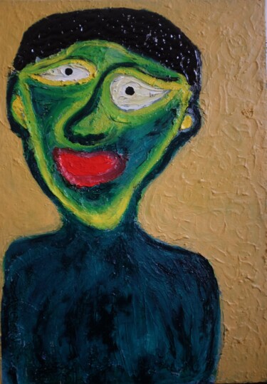 Painting titled "SIRIL" by Nilupul Jayathunga, Original Artwork, Oil