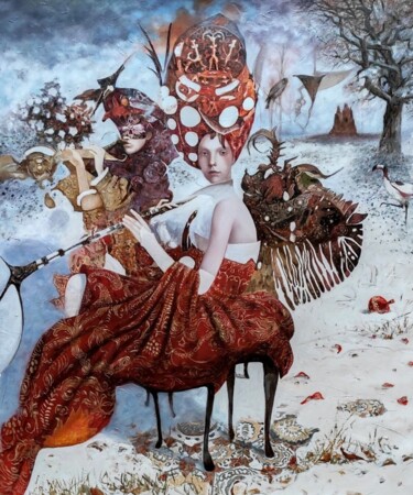 Painting titled ""Search for harmony"" by Pavel Guliaev, Original Artwork, Oil