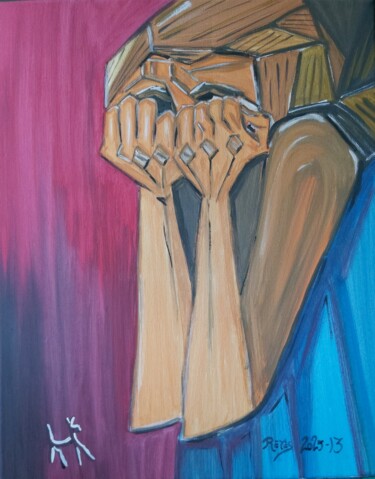 Pittura intitolato "2025-13" da Reyes Solis Fernandez, Opera d'arte originale, Tempera