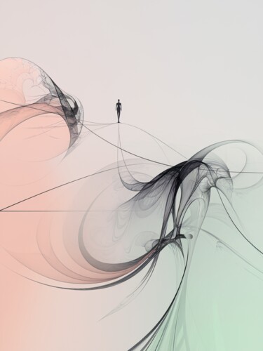 solitude face au ciel Digital Arts titled "solitude face au ci…" by Dinem, Original Artwork, AI generated image
