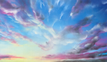 "Nuages au Crépuscule" başlıklı Tablo Hugo Fadet tarafından, Orijinal sanat, Sprey boya