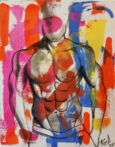 Let us unite again alpha male Pittura intitolato "Let us unite again…" da Rezaart, Opera d'arte originale, Acrilico