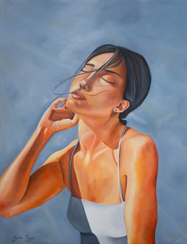 Pintura titulada ""La caresse du temp…" por Agathe Bazin, Obra de arte original, Oleo Montado en Bastidor de camilla de made…